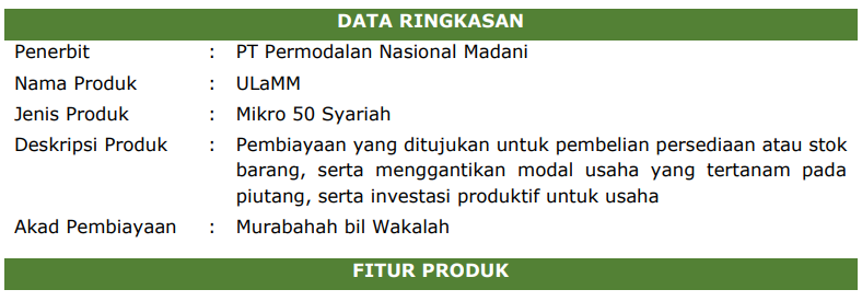 Data Ringkasan ULaMM Syariah